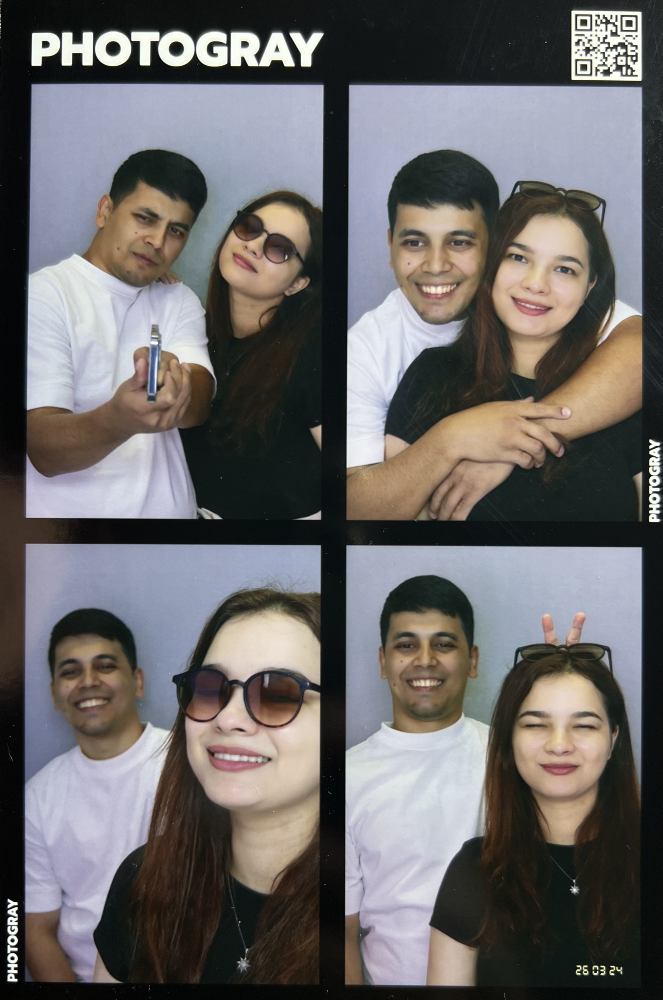 Наши четыре фотографии из фотобудки